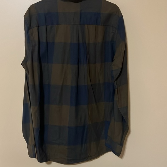 EDDIE BAUER  men’s Wild River shirt. NWT. Hunter green / black. Large Tall - Picture 2 of 8